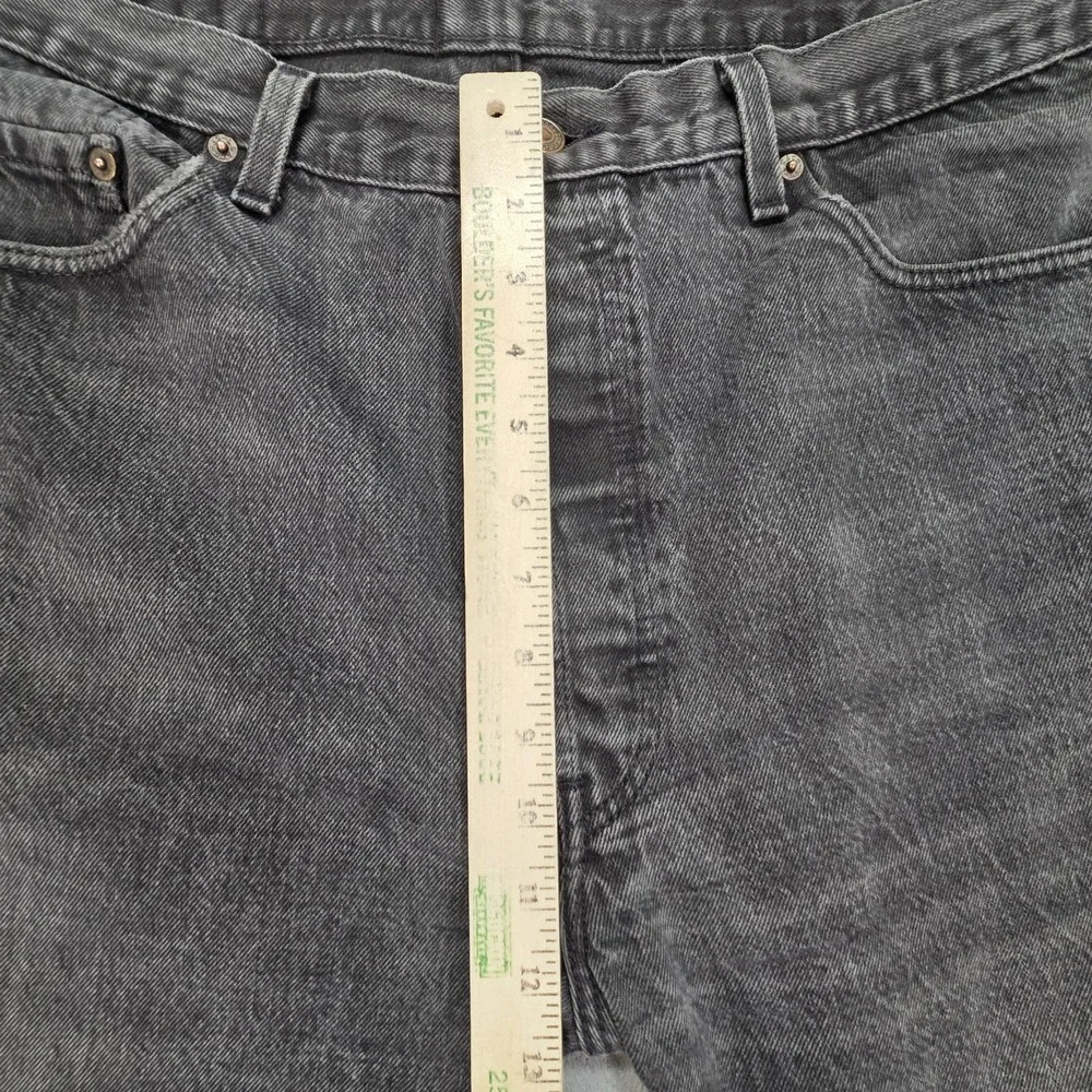 Vintage Levis 501 Jeans Mens Charcoal Straight Button Fly USA 90s Fits 38x27 - Picture 7 of 16